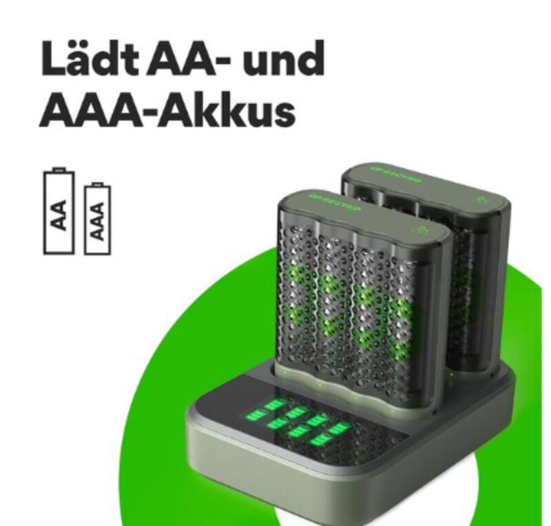 USB-Ladegerät GP M451, inkl. 8 x ReCyko AA 2600 mAh & USB