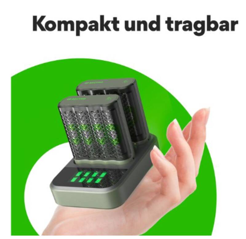 USB-Ladegerät GP M451, inkl. 8 x ReCyko AA 2600 mAh & USB