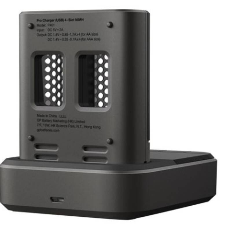 USB-Ladegerät GP P461,  inkl. 4x ReCyko Pro AA 2000mAh &USB