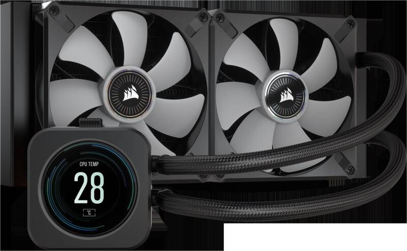 iCUE H100i Elite CPU Flüssigkeitskühler mit LCD-Display