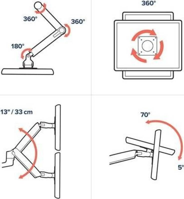 Ergotron LX Dual Stacking Arm Tischhalterung