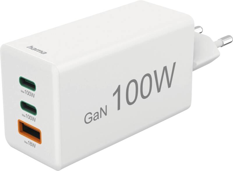 201997 Mini-Lader, GaN, 2xUSB-C+A, 100W