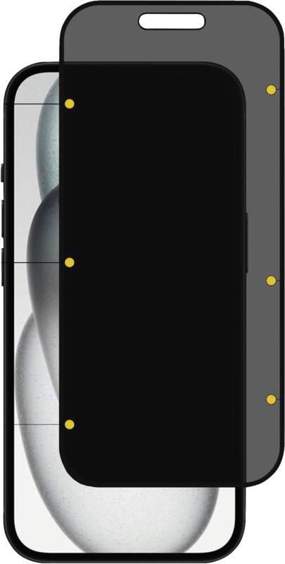 3D Privacy Schutzglas iPhone 16 - 30° 2-Weg Schutz