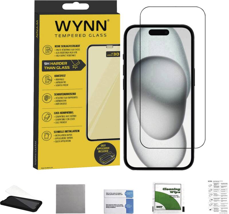 3D Full Coverage Schutzglas iPhone 16 Plus