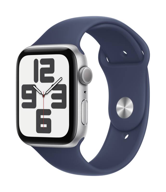 Watch SE GPS, 44mm, Alu, Gr. M/L, denimfarbenes Armband