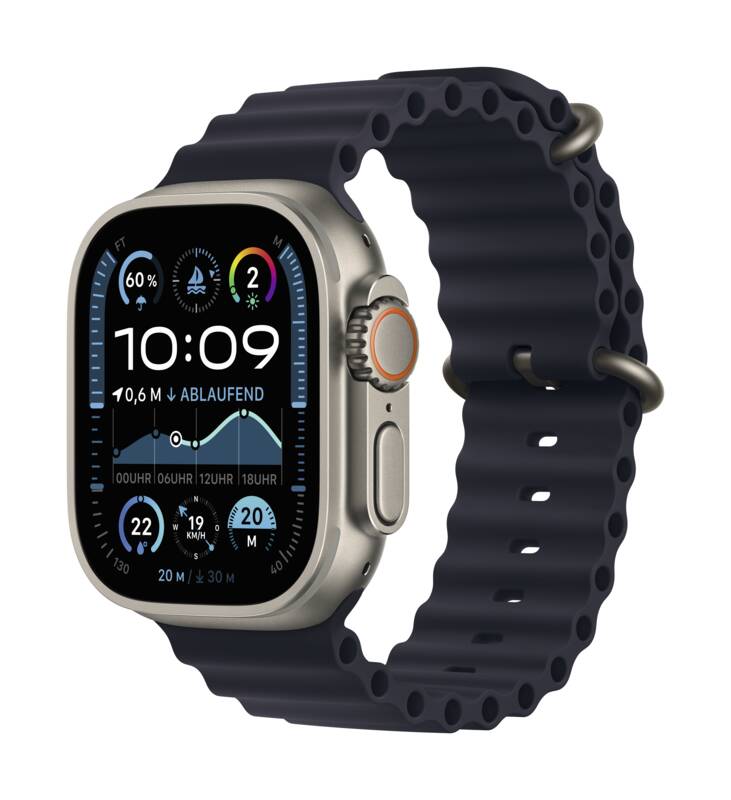 Watch Ultra 2, GPS + Cellular, 49mm, Titan, marinefarbenes O