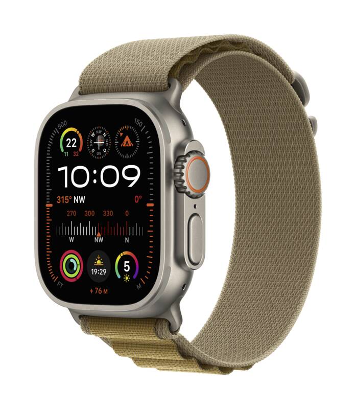 Watch Ultra 2, GPS + Cellular, 49mm, Titan, Gr. S, mandelfar