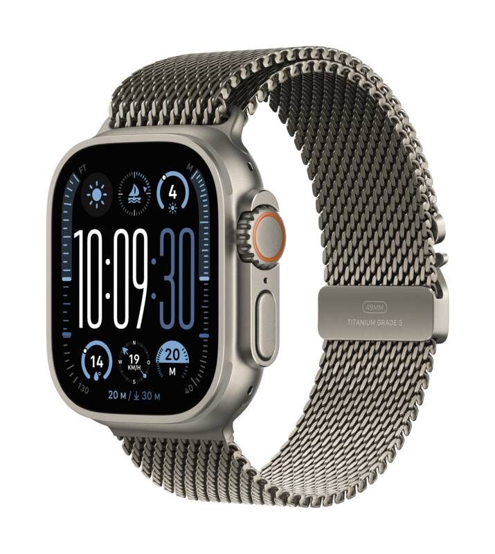 Watch Ultra 2, GPS + Cellular, 49mm, Titan, Gr. S, naturfarb