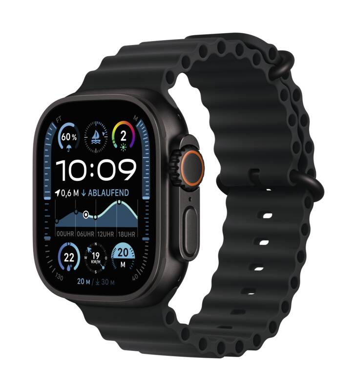 Watch Ultra 2, GPS + Cellular, 49mm, Titan, schwarzes Ocean