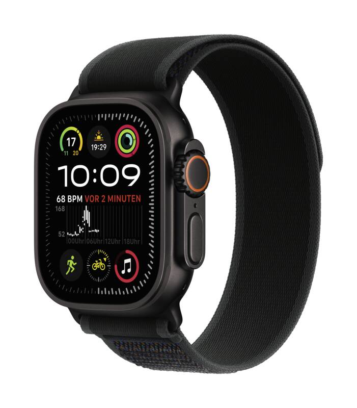 Watch Ultra 2, GPS + Cellular, 49mm, Titan, Gr. S/M, schwarz