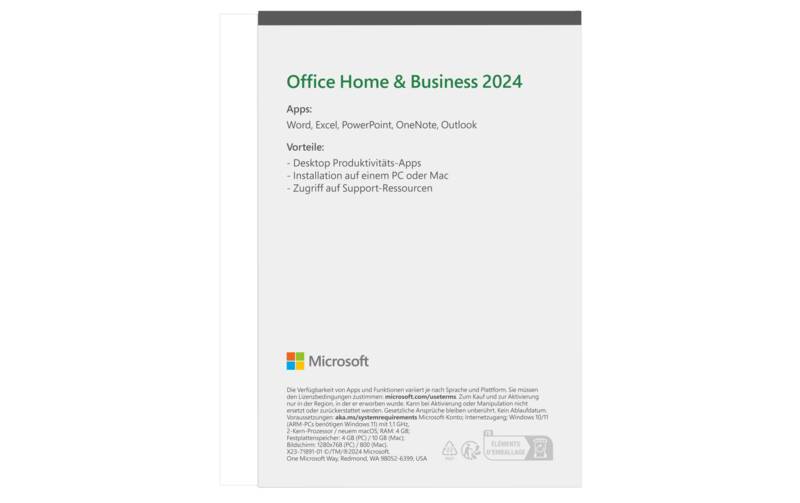 Office Home & Business 2024 Vollversion, Deutsch