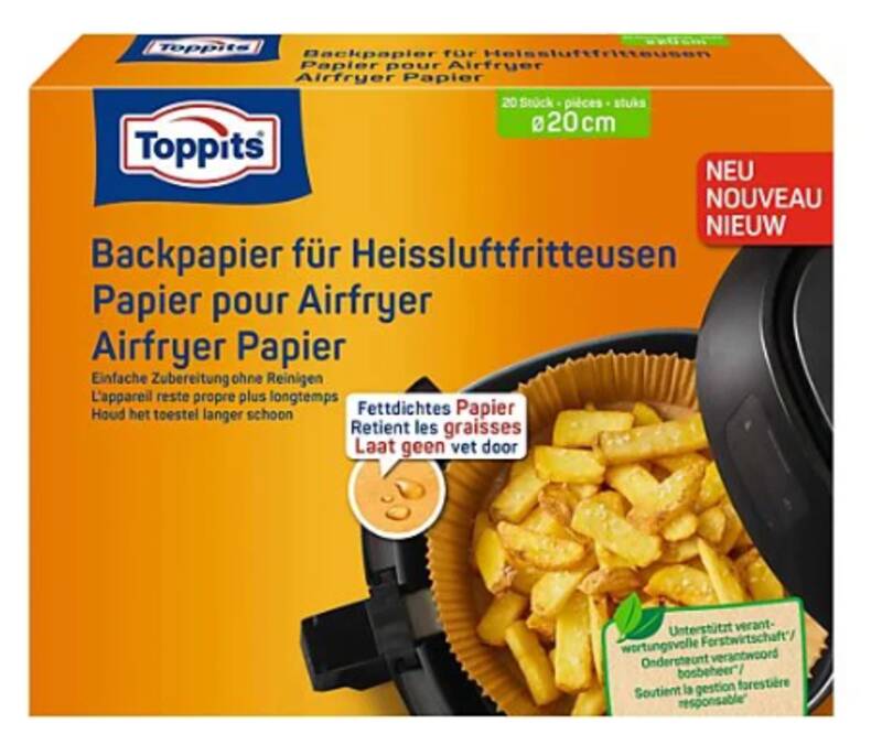 Backpapier für Heissluftfritteusen