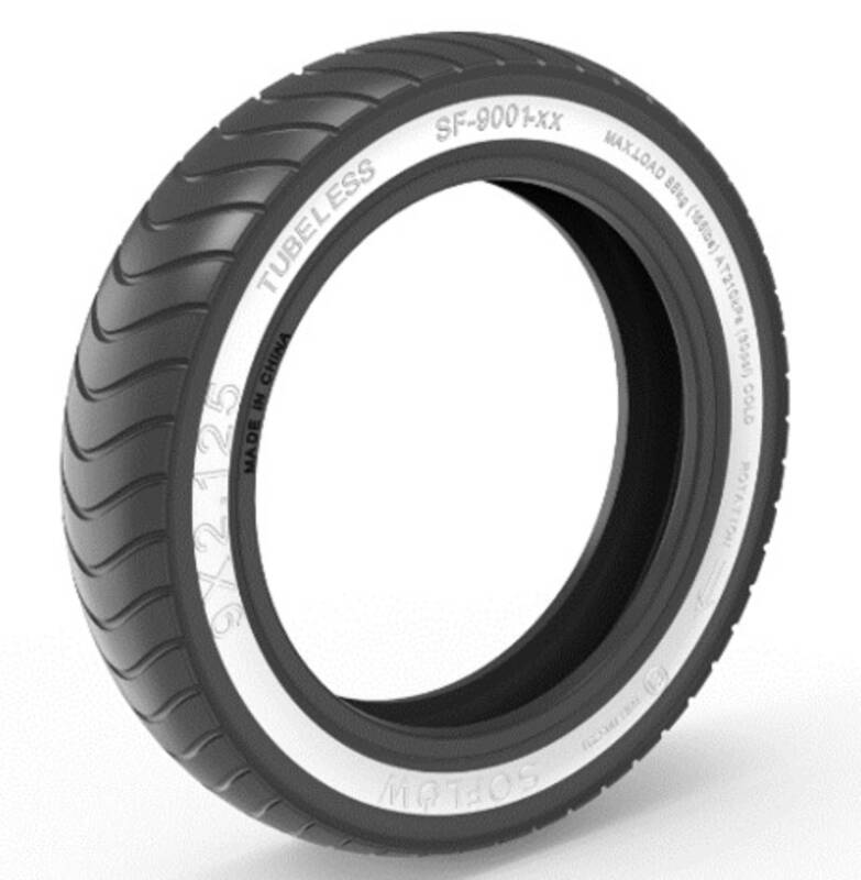 Tubeless Reifen reflective, 9 X 2.125