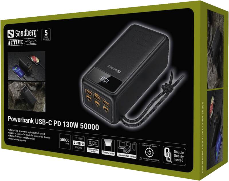 Powerbank USB-C PD 130W 50000