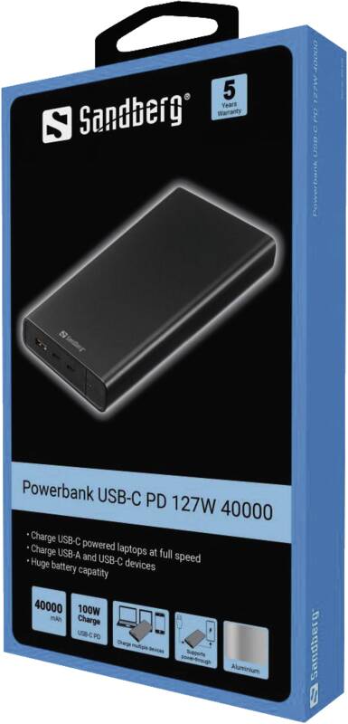 Powerbank USB-C PD 127W 40000