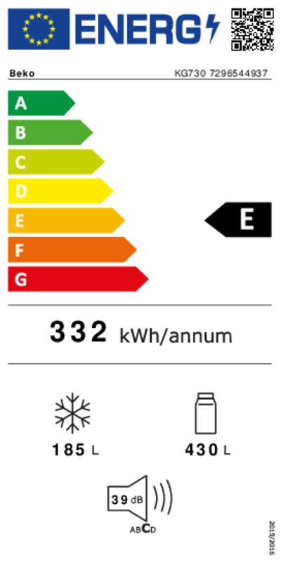 KG730, 615l, E , Dark Inox