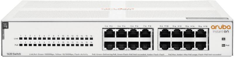 Aruba Instant On Switch 1430, 16 Ports PoE