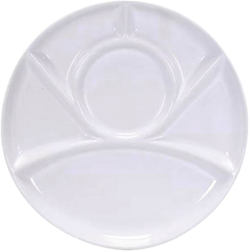 Fleischfondue-Teller weiss 23cm