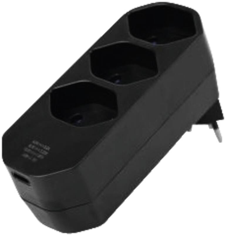 MANTA 3xT13 + 1xUSB-C PD drehbar 320° sw