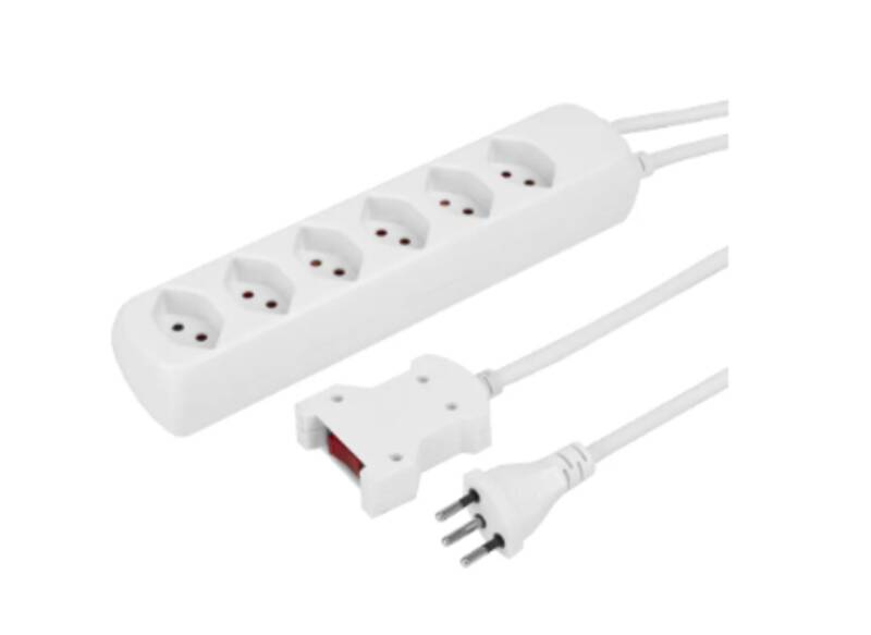 POWER EASY weiss 6xT13 1.5m mit externer Reset-Kabelschalter