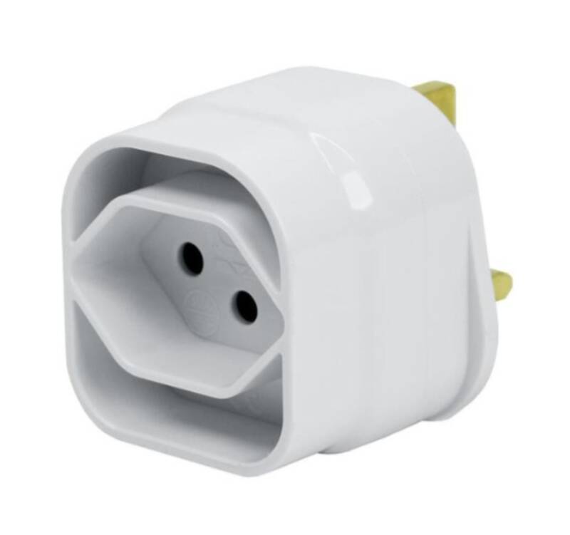 Schweiz - UK 3-polig max. 10A mit Sicherung ws