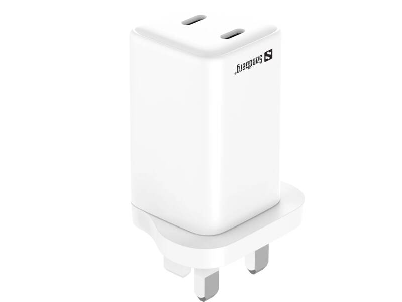 AC Charger Dual USB-C PD65W UK