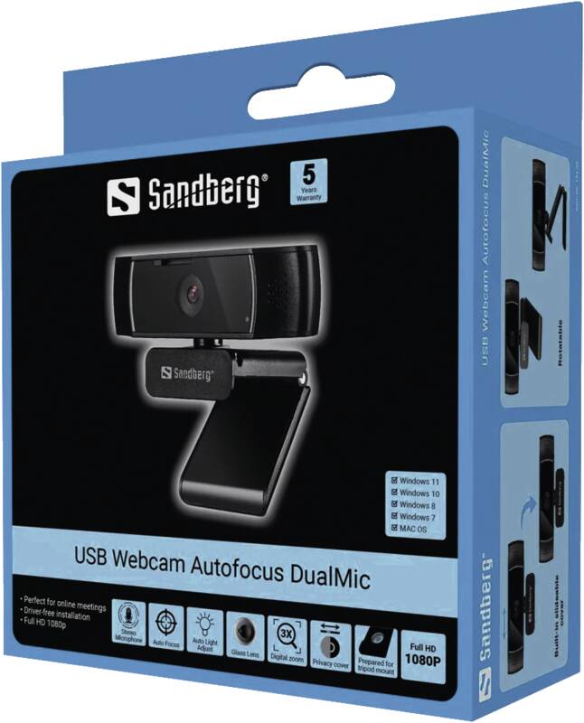 USB Webcam Autofocus DualMic