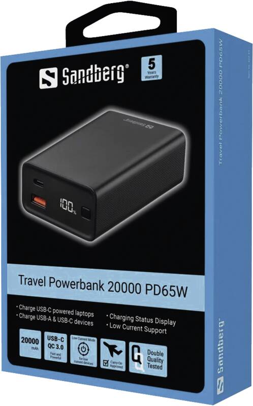 Travel Powerbank 20000 PD65W