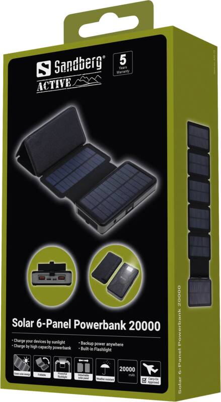 Solar 6-Panel Powerbank 20000