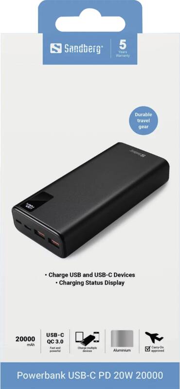 Powerbank USB-C PD 20W 20000