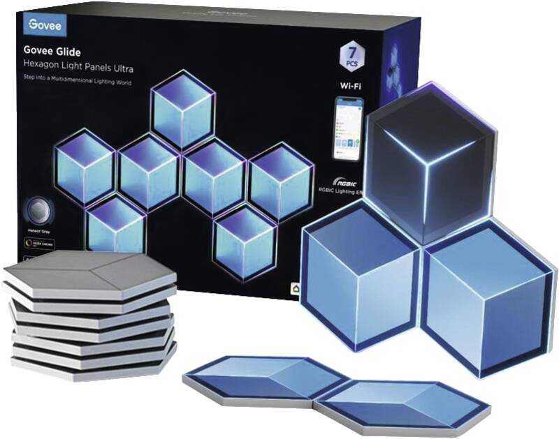 Glide Hexagon Light Panels Ultra 7 Pack