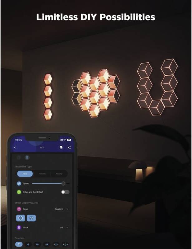 Glide Hexagon Light Panels Ultra 7 Pack