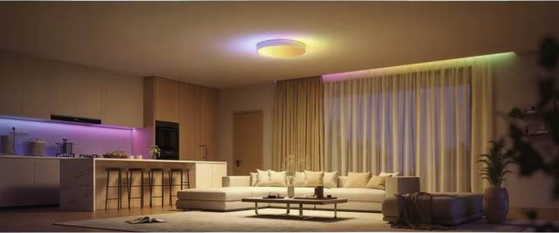 Deckenleuchte 38 cm, 24 W, 3500 lm, RGBIC + WW