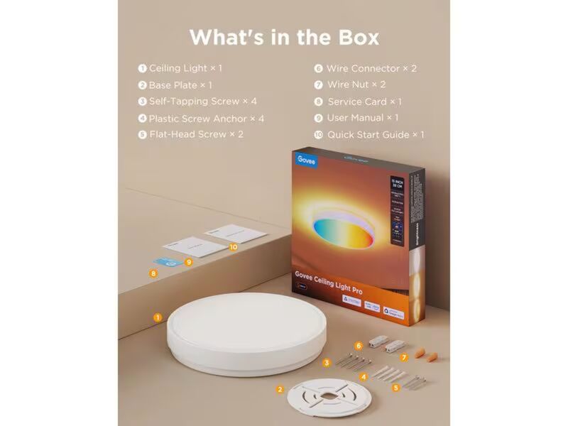 Deckenleuchte 38 cm, 24 W, 3500 lm, RGBIC + WW