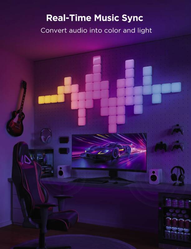 Mini Leuchtpaneele RGBIC-Segmentfarben