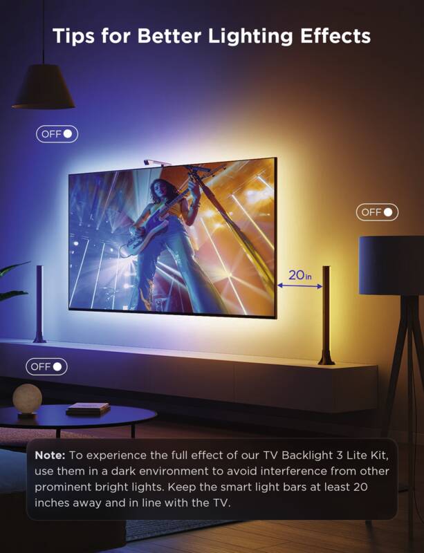 Lichtbalken Backlight Kit 2, T3 Cam, RGBIC, WiFi + BT