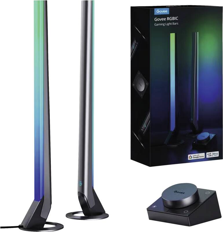 Gaming Lichtbalken mit Smart Controller, RGBIC, Wi-Fi + BT