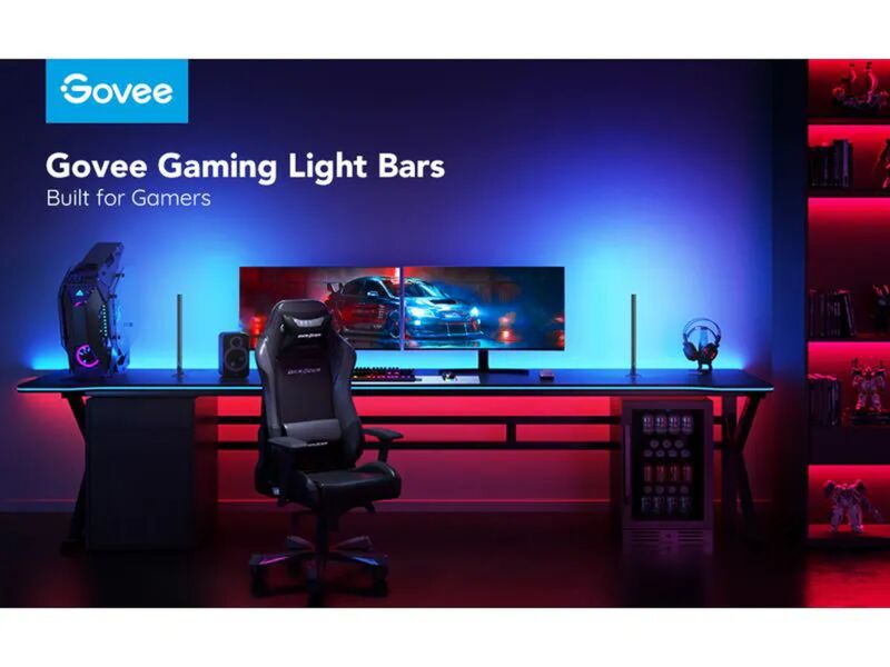 Gaming Lichtbalken mit Smart Controller, RGBIC, Wi-Fi + BT