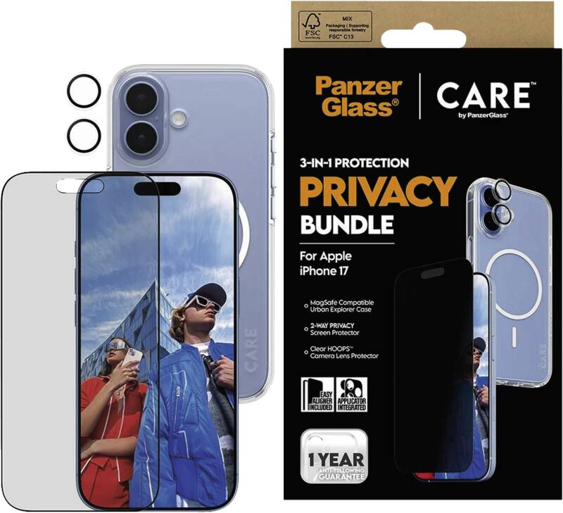CARE 3-in-1 Flagship Privacy Bundle für iPhone 17