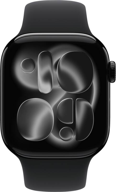 Watch Series 11 GPS, 42mm, Alu, Gr. M/L, schwarzes Sportarmb