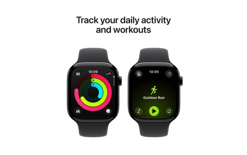 Watch Series 11 GPS, 46mm, Alu, Gr. M/L, schwarzes Sportarmb