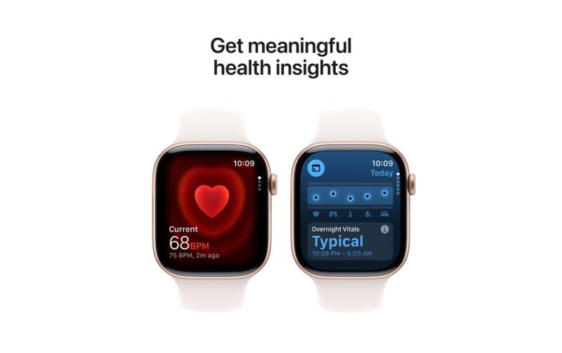 Watch Series 11 GPS, 46mm, Alu, Gr. S/M, blassrosanes Sporta