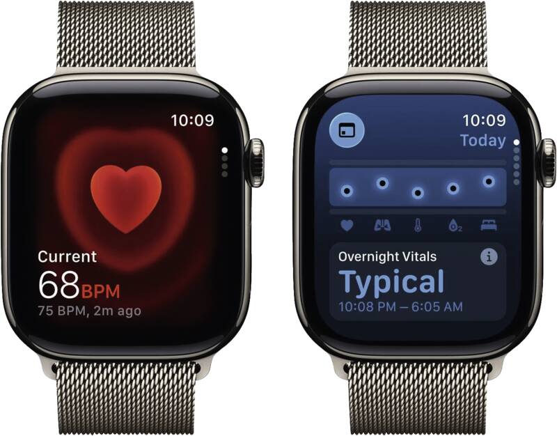 Watch Series 11 GPS + Cellular, 42mm, Titan, naturfarbenes M