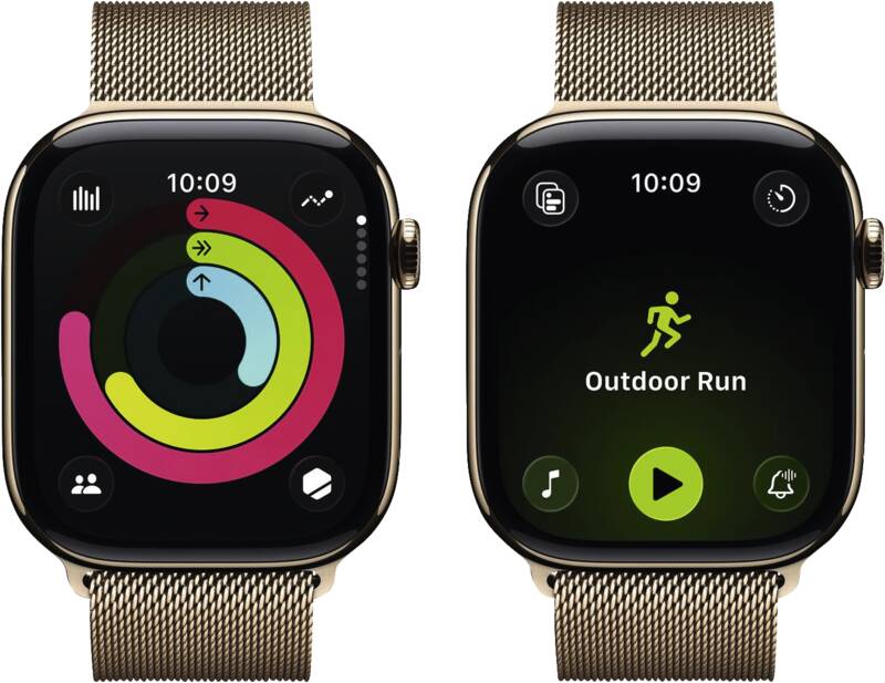 Watch Series 11 GPS + Cellular, 46mm, Titan, Gr. S/M, golden
