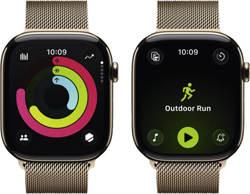 Watch Series 11 GPS + Cellular, 46mm, Titan, Gr. M/L, golden