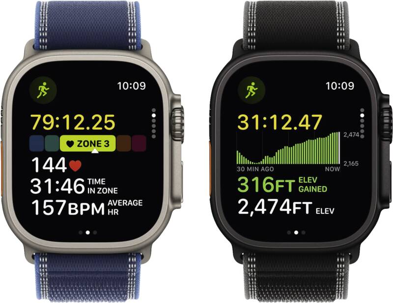 Watch Ultra 3 GPS + Cellular, 49mm, Titan, Gr. M, hellblaues