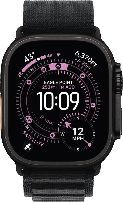 Watch Ultra 3 GPS + Cellular, 49mm, Titan, Gr. S, schwarzes