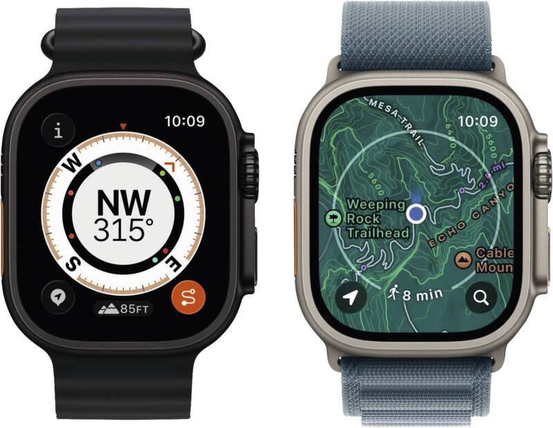 Watch Ultra 3 GPS + Cellular, 49mm, Titan, Gr. S/M, schwarz-