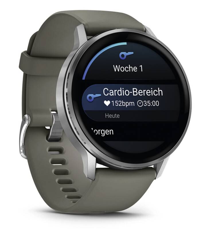 Venu 4 - 45 mm Schnellwechsel-Silikon-Armband 22 mm Grau