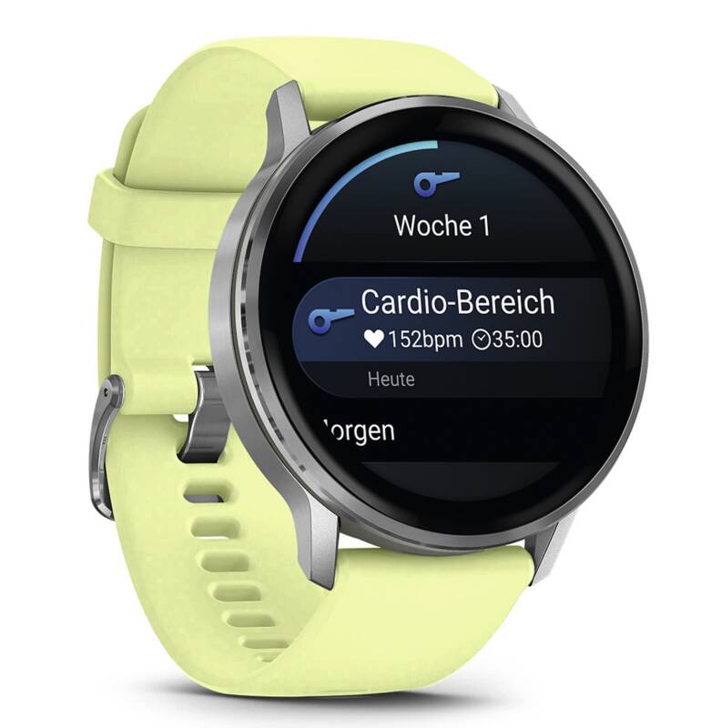 Venu 4 - 45 mm Schnellwechsel-Silikon-Armband 22 mm Zitrone